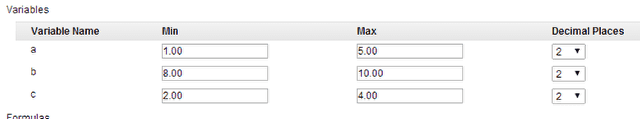 Define ranges of variable values.