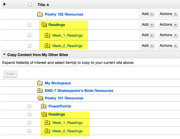 View copied files.