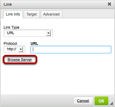 Click Browse Server.