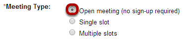 Open meeting