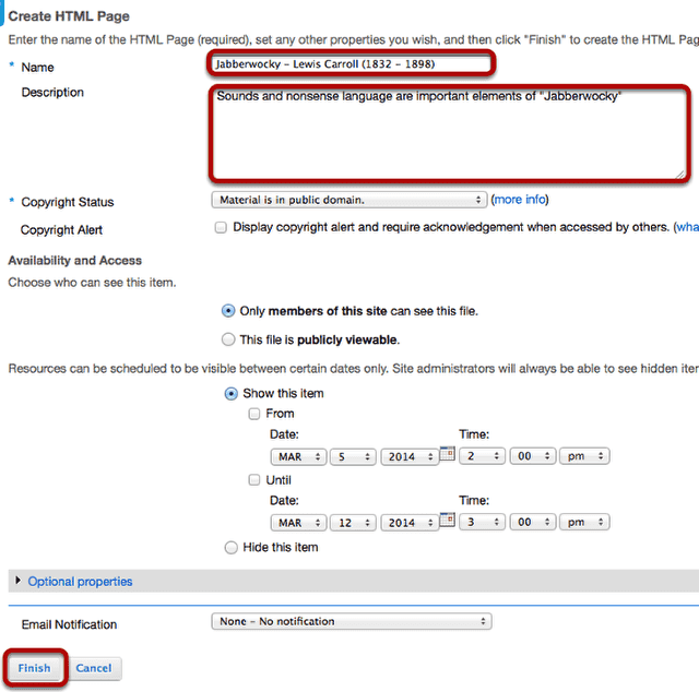 Enter document details.