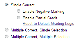 Choose number of correct responses (for multiple choice).