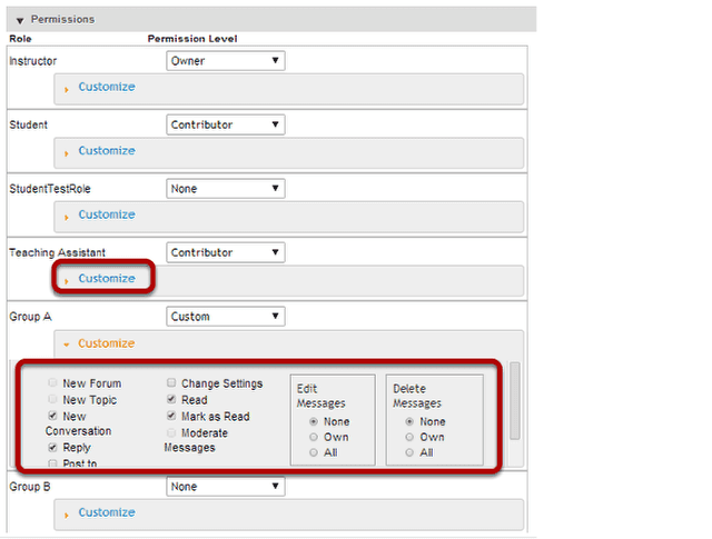 Modifying Permissions