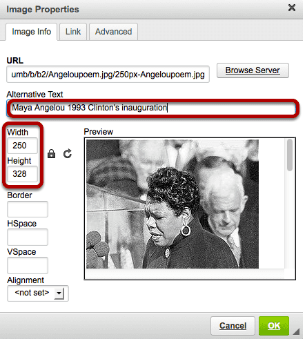 Modify image properties.