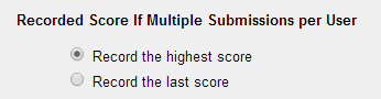 Grading and Feedback: Recorded Score.