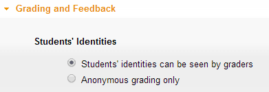 Grading and Feedback: Student's identities.