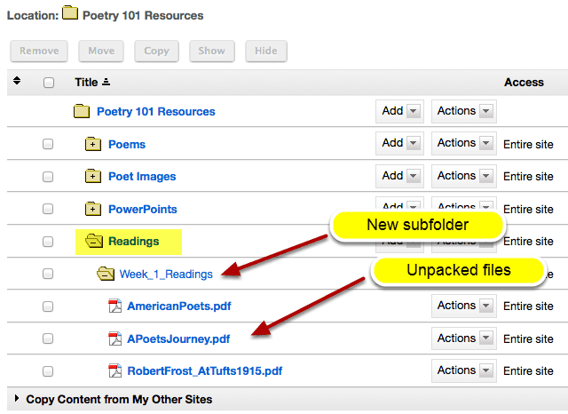 View zip contents in Resources.