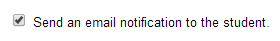 Email notification. (Optional)