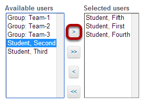 Select the destination folders for your file.