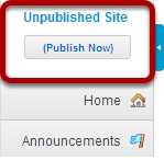 Unpublished Site Indicator