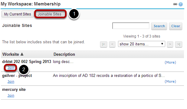 Joining Sites.