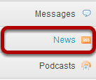 To access this tool, select the News item from the Tool Menu of your site.