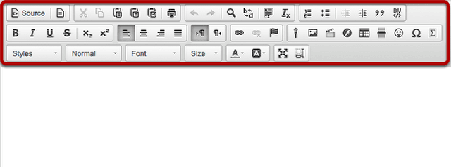 Rich Text Editor Toolbar