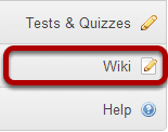 To access this tool, select Wiki from the Tool Menu in your site.